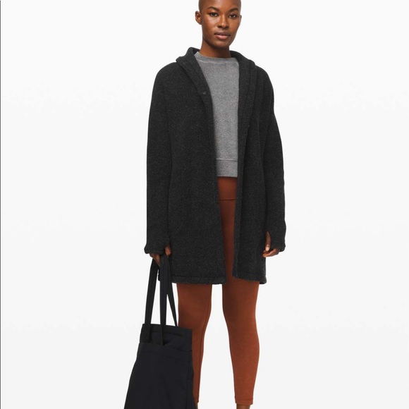 lululemon athletica Jackets & Blazers - Lululemon Sincerely Sherpa Wrap
Heathered Black